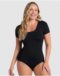 Leonisa - Essential Boldly Short Sleeve Shaping Tummy Control Bodysuit
