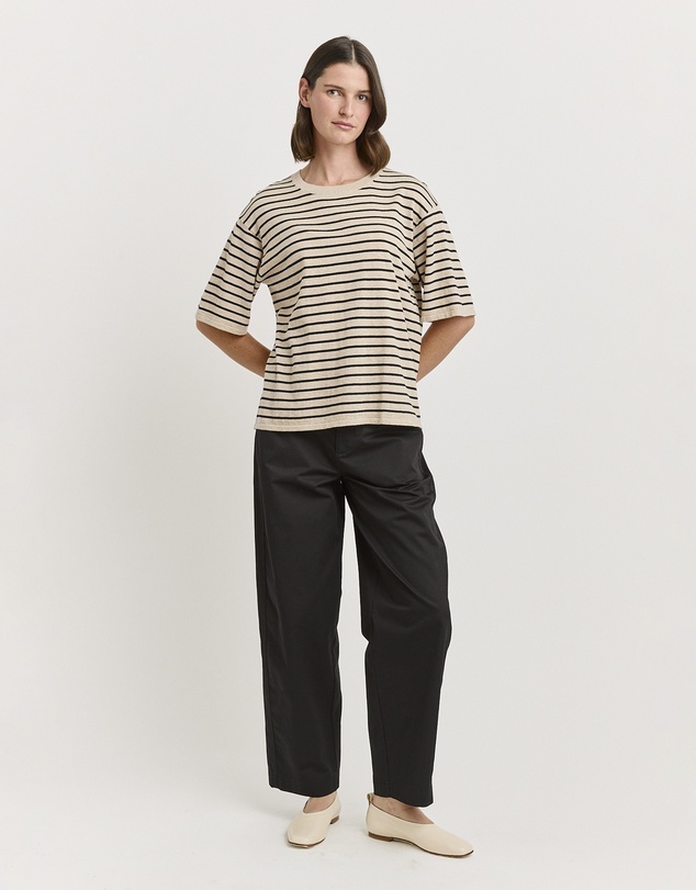 Toorallie - Relaxed Stripe Knit Tee