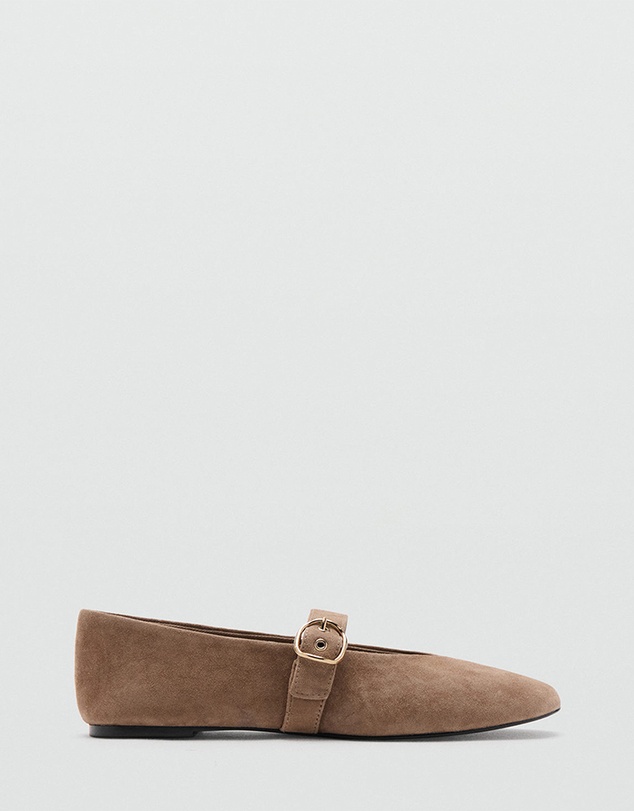 M.N.G - Suede Leather Ballet Flats