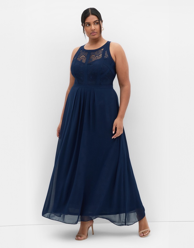 City Chic - Panelled Bodice Maxi Dress