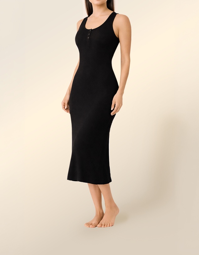Gingerlilly - Monique Long Sleeveless Henley Dress