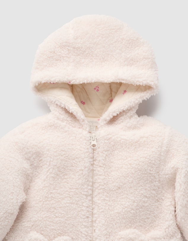 Purebaby - Shearling Hooded Jacket-Kids-Babies