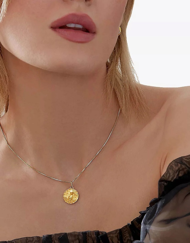 Rachel Jackson - Zodiac Art Coin Necklace Aquarius