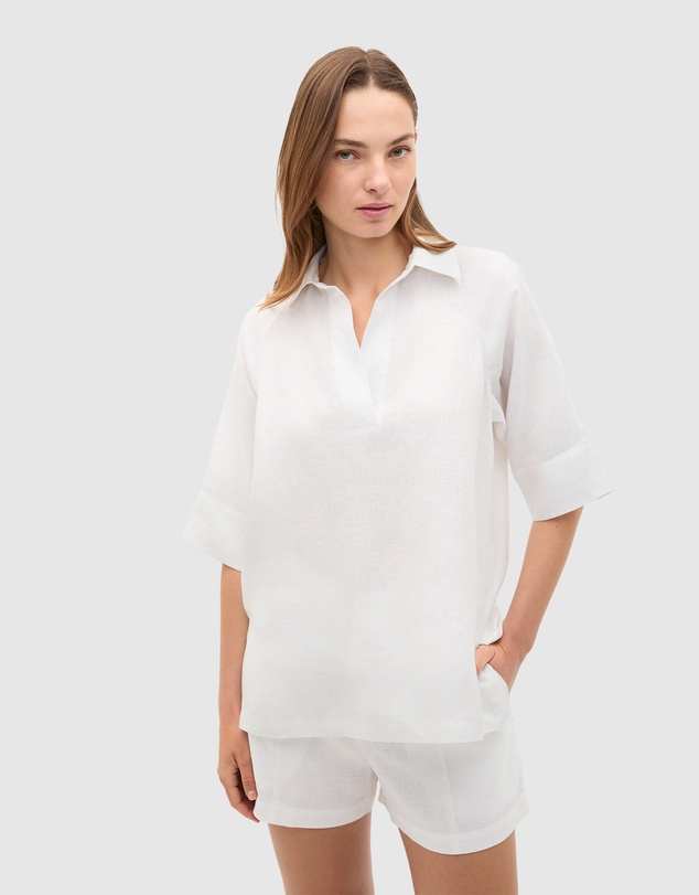 Seed Heritage - Core Linen Half Placket Popover