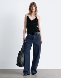 & Other Stories - Strappy Velvet Top