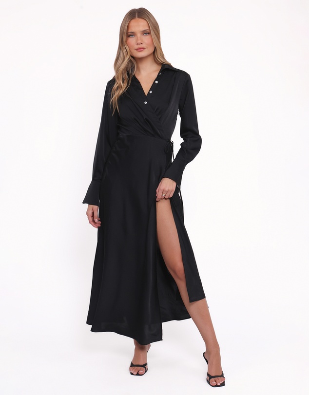 Petal & Pup - Verna Long Sleeve Maxi Dress - Black