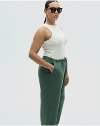 M.N.G - Musgo Straight Linen-Blend Trousers