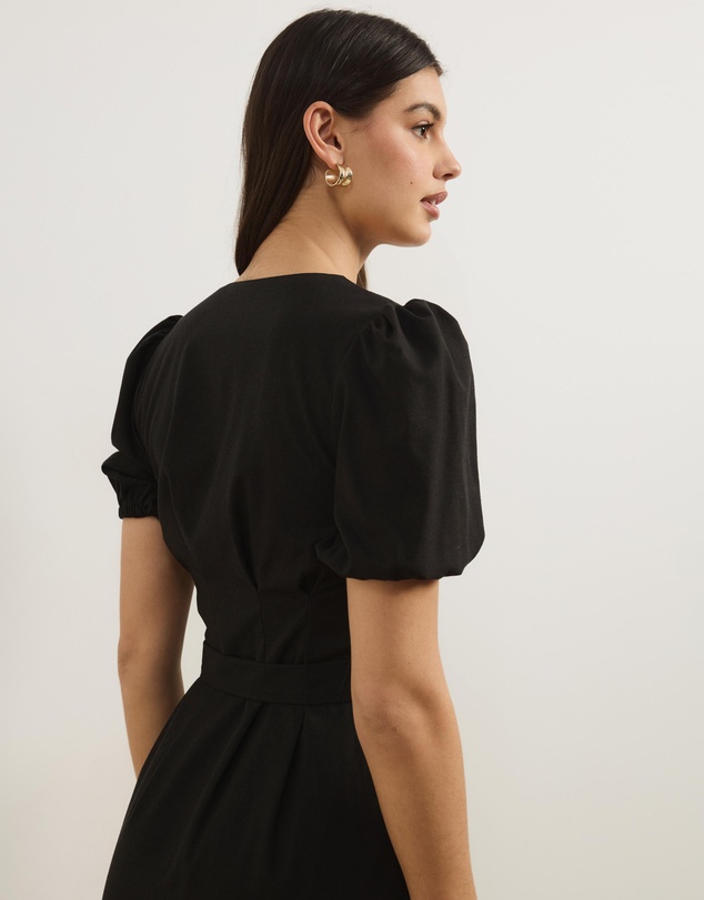 Atmos&Here - Audrey Fitted Button Front Midi Dress