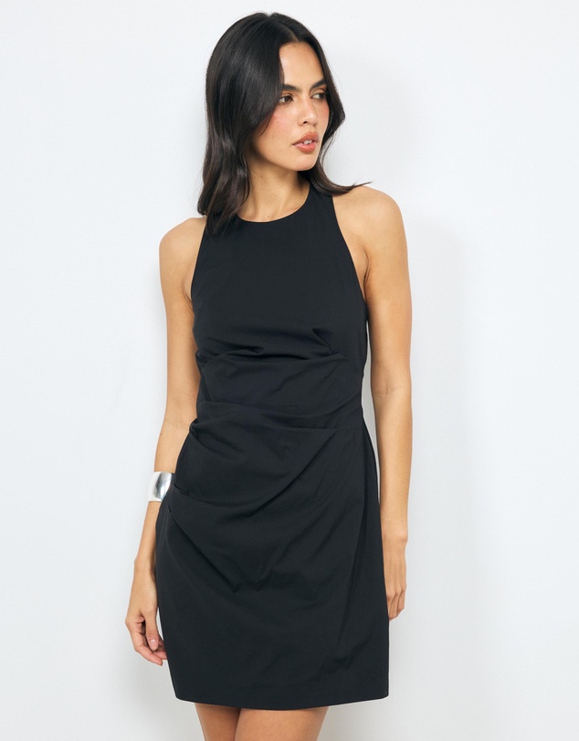 AERE - Ella Ruched Cotton Mini Dress