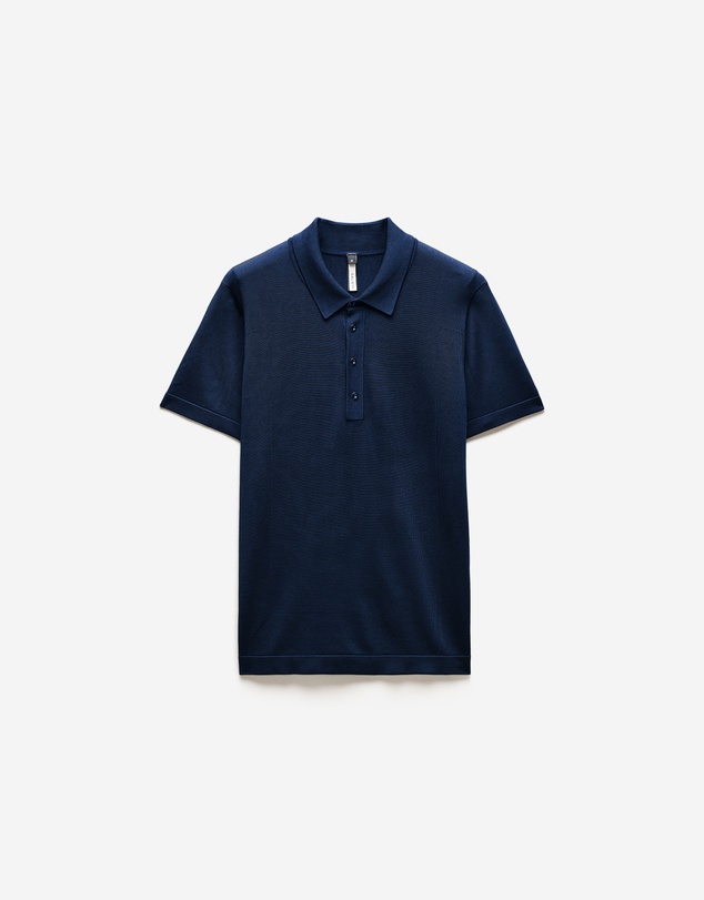 Calibre - Shiny Rayon Polo Navy