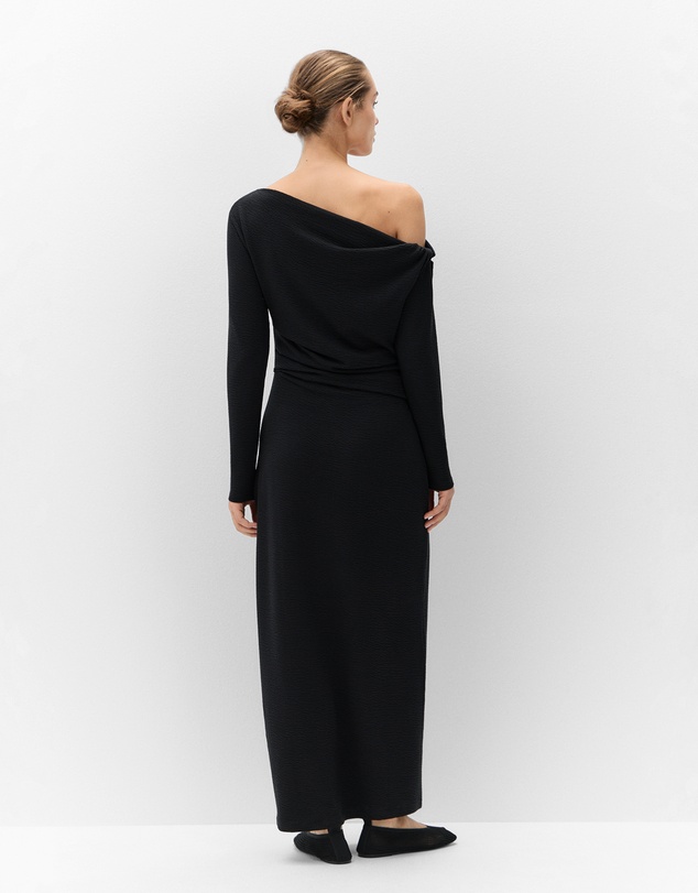 UNISON - Textured Off Shoulder Dress