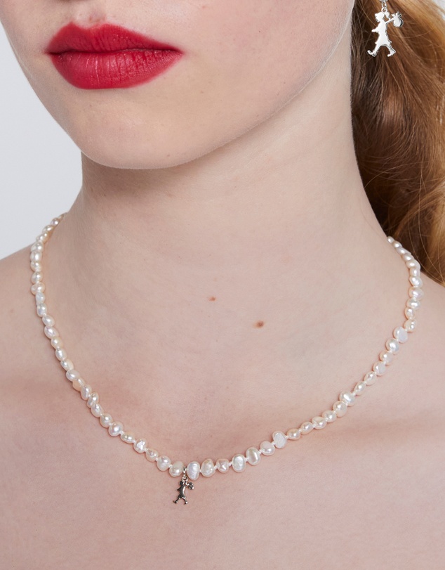 Karen Walker - Mini Girl with Pearls Necklace