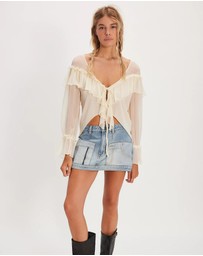 THE TALES - The Tales Reworked Denim Skirt