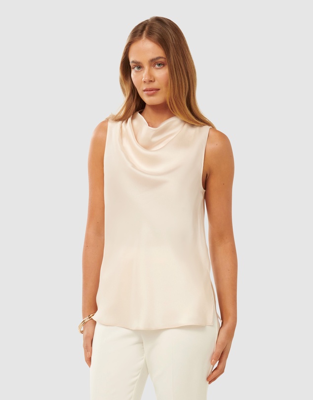 Forever New - Sallie Satin Cowl Neck Tank Top