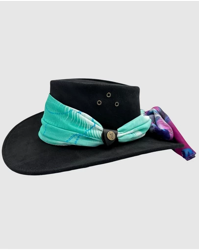 Jacaru - Jacaru 1020 Jillaroo Suede Leather Hat with scarf