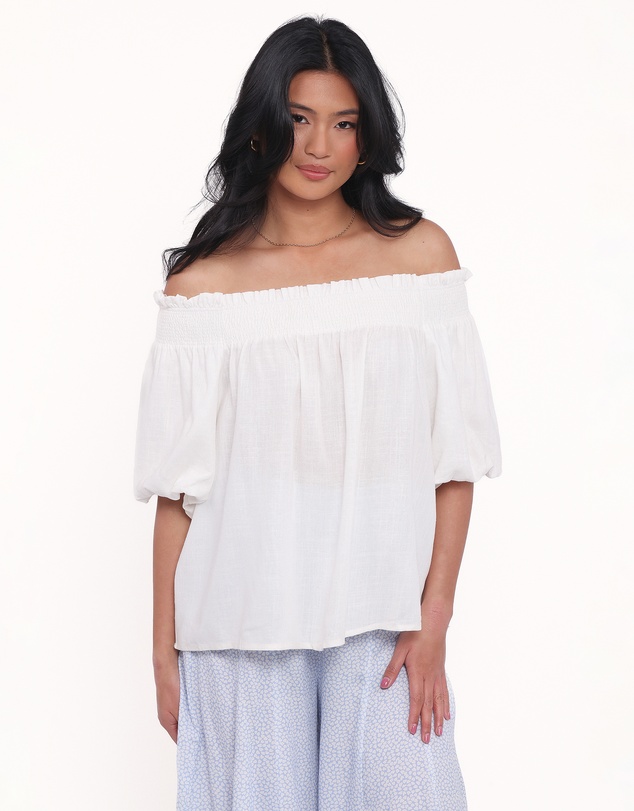 Petal & Pup - Quinlan Off Shoulder Top - White