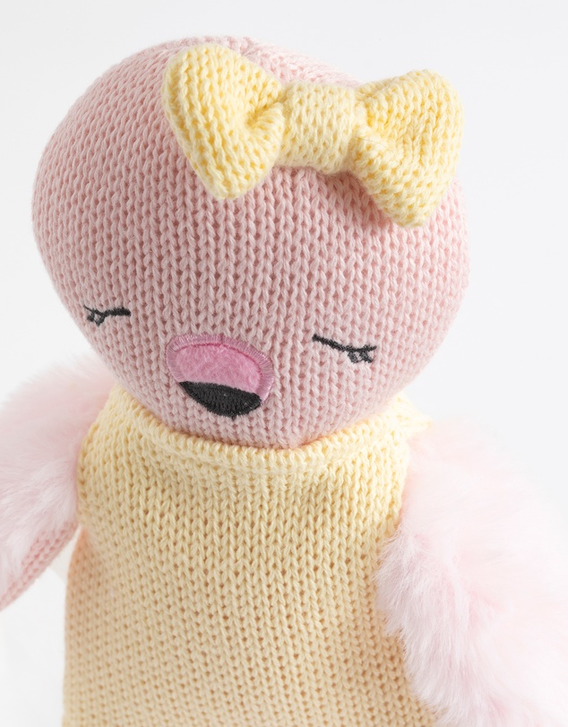 Living Textiles - Knitted Animal Toy - Freya the Flamingo