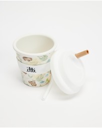 itti bitti - Reusable Baby Cino Cup With 2 Straws - Womble
