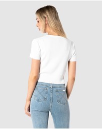ONEBYONE - Premium Ribbed Crop Tee