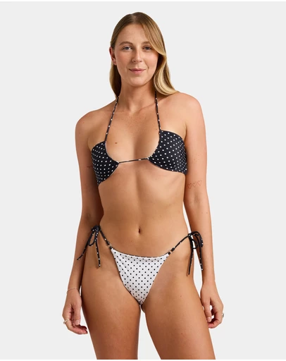 RVCA - Womens Polka Dot Skimpy Tie Side Bikini Bottom