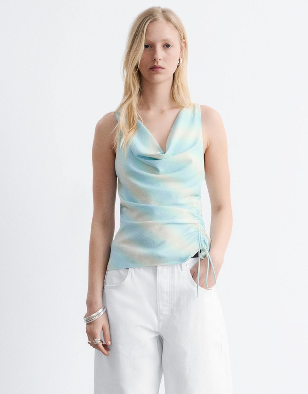 & Other Stories - Cowl-Neck Drawstring Top