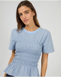 All About Eve - Lipa Stripe Tee Blue