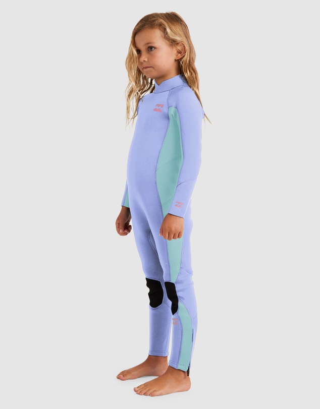 Billabong Kids - Girls 2 to 6 3/2mm Foil Back Zip Wetsuit