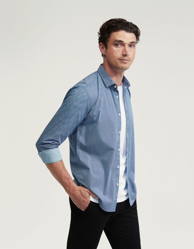 Oxford - Kenton Printed Cotton Shirt