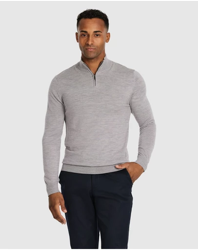 Tarocash - Asher Merino Wool Zip Knit