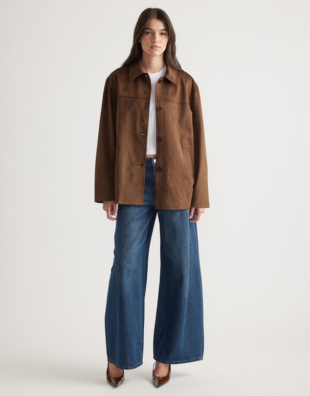 Decjuba - Simone Faux Suede Car Coat
