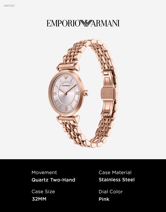 Emporio Armani - Rose Gold Analogue Watch