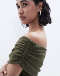 UNISON - Textured One Shoulder Top