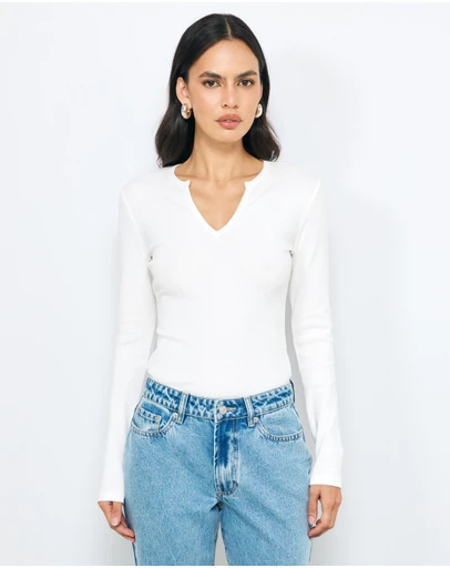 AERE - Long Sleeve Rib Tee