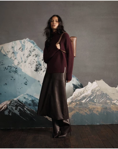 Forcast - Jada Notch Hem Turtleneck Knit