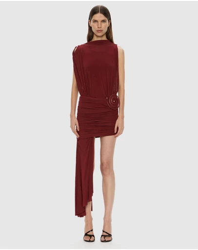 Christopher Esber - Aurelia Sculpted Spiral Cascade Mini Dress