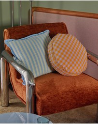 Mosey Me - Butter Blue Seersucker Square Cushion