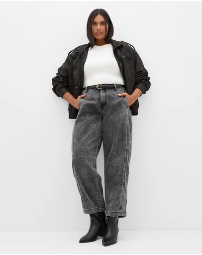 City Chic - Harley Fit Tess Barrel Leg Ankle Grazer Jean