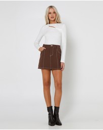 Lost in Lunar  - Poppy Ribbed Top