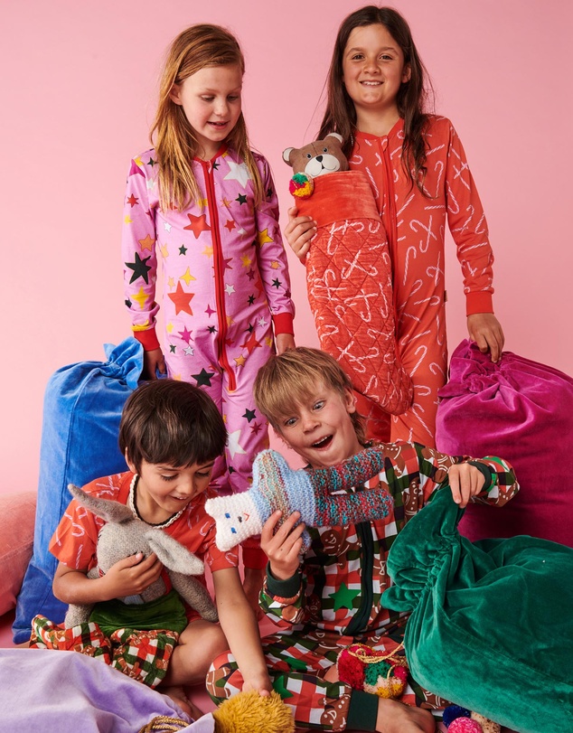 Kip&Co - Jade Green Velvet Christmas Santa Sack