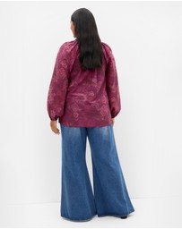 City Chic - Eternal Love Lace Print Top