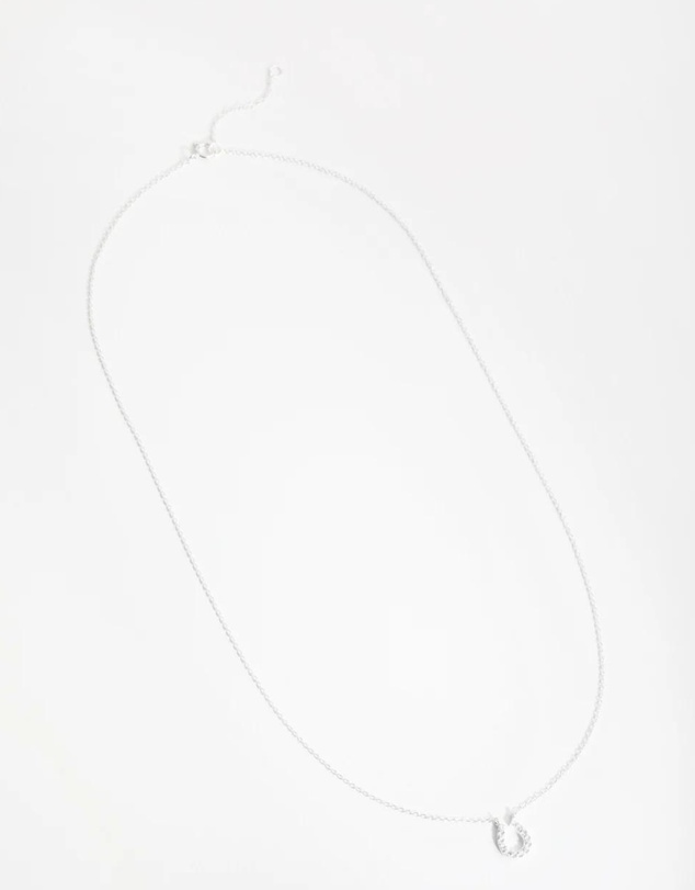 Lovisa - Sterling Silver Mini Pave Horseshoe Necklace
