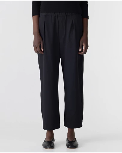 Bassike - Twill Pleat Pull On Pants