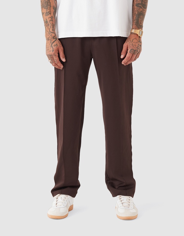 Zanerobe - Stitched Football Trackpant Dk Choc