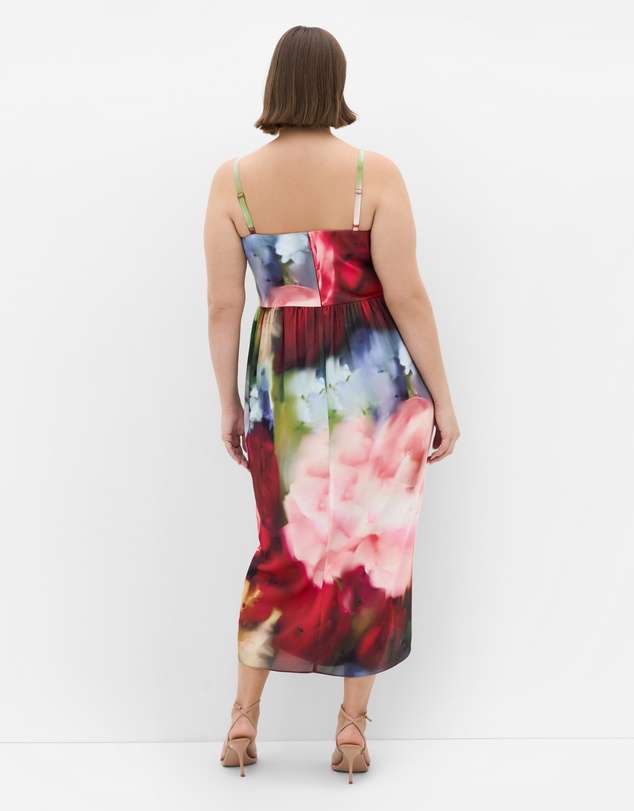 City Chic - Sassy Floral Print Tulip Midi Dress