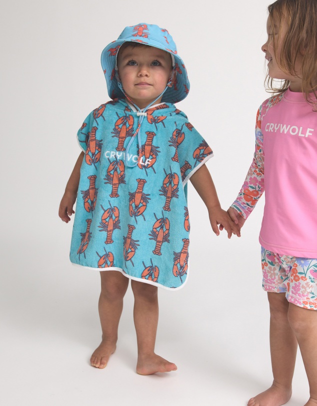Crywolf - BABY HOODED TOWEL Little Lobsters