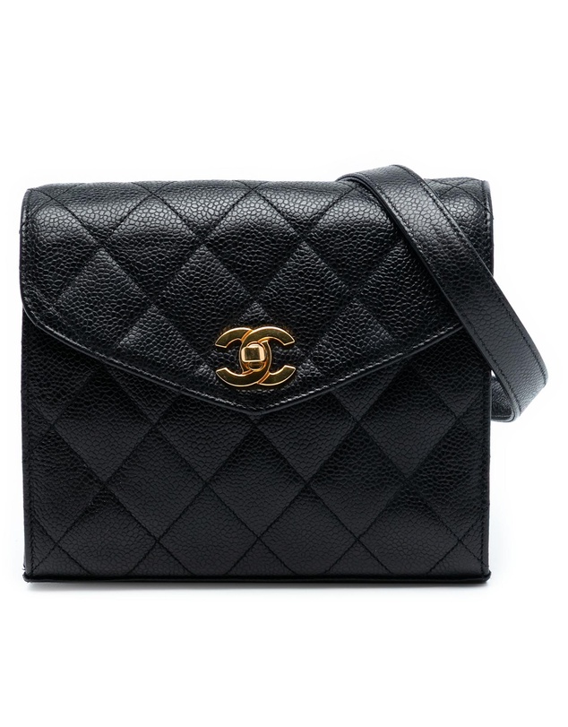 Pre-Loved by Azura Reborn - Pre-Loved Mini CC Quilted Caviar Envelope Flap