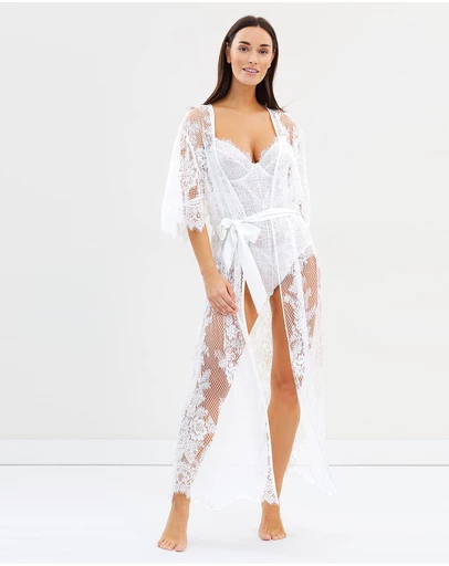 Homebodii - Leah Long Lace Robe