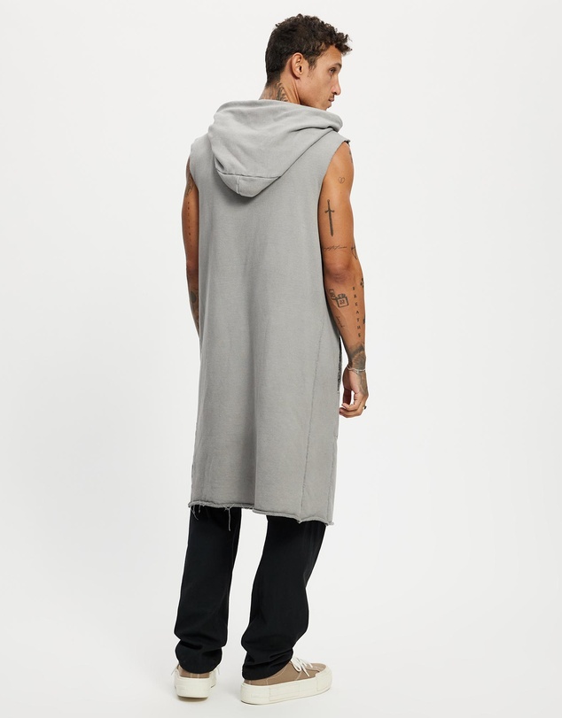 Surrounded By Ghosts - Mercury French Terry Hooded Sleeveless Cardigan
