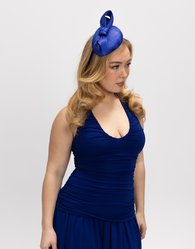 Morgan & Taylor - Rosie Fascinator in Cobalt Blue