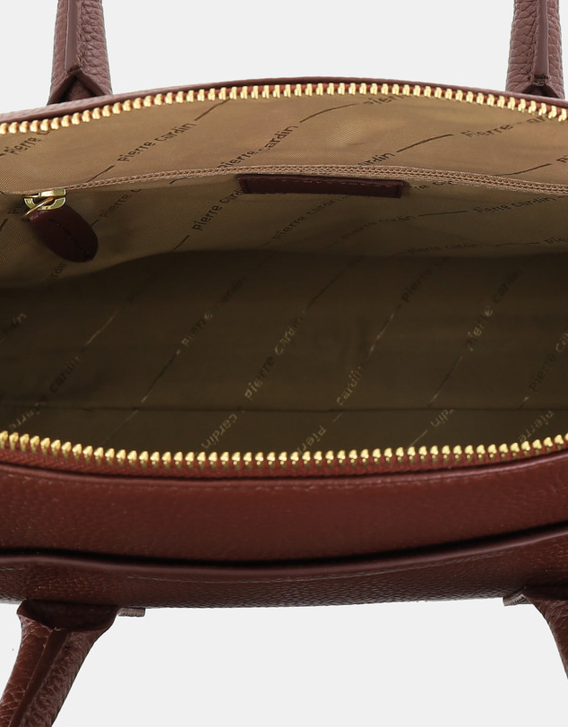 Pierre Cardin - Pierre Cardin Genuine Leather Square Tote Crossbody Bag